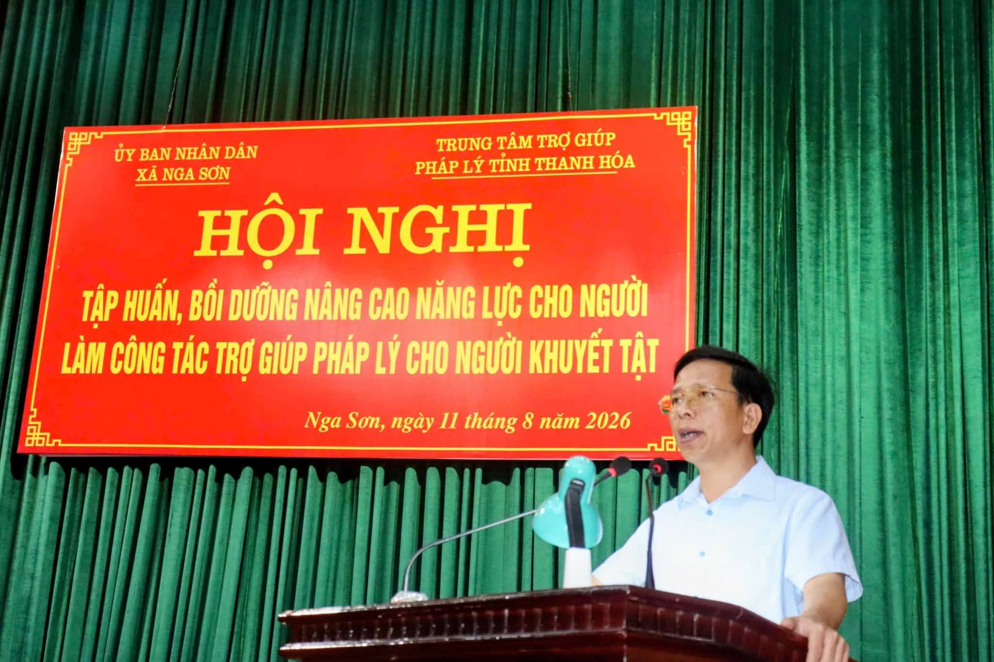 HỘI NGHỊ TẬP HUẤN, BỒI DƯỠNG NÂNG CAO NĂNG LỰC TRỢ GIÚP PHÁP LÝ CHO NGƯỜI KHUYẾT TẬT