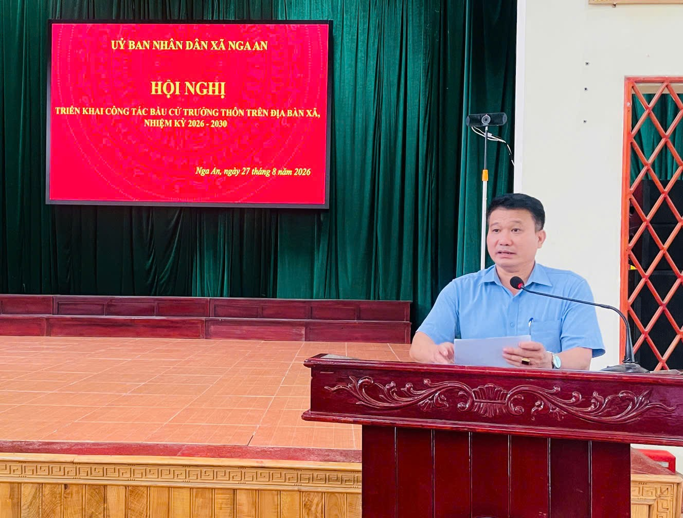 XÃ NGA AN TỔ CHỨC HỘI NGHỊ TRIỂN KHAI CÔNG TÁC BẦU CỬ TRƯỞNG THÔN TRÊN ĐỊA BÀN XÃ, NHIỆM KỲ 2026 - 2030