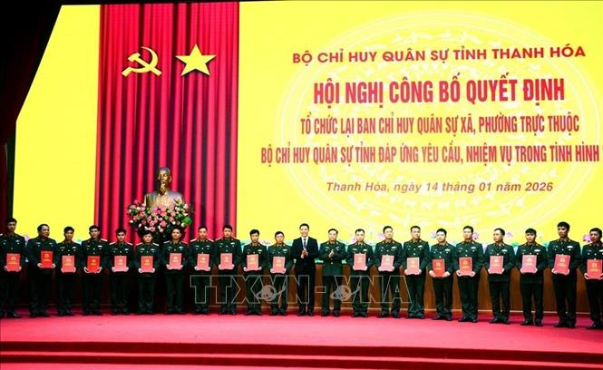 Thanh Hóa: Bổ nhiệm 166 chỉ huy trưởng Ban Chỉ huy quân sự xã, phường