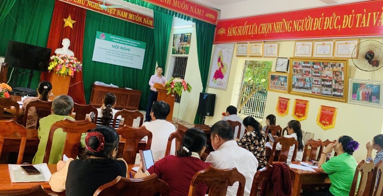 PHÒNG GIAO DỊCH NGÂN HÀNG CSXH YÊN ĐỊNH: TỔ CHỨC HỘI NGHỊ TẬP HUẤN CHO CÁN BỘ KIÊM NHIỆM PHỐI HỢP THỰC HIỆN TÍN DỤNG CHÍNH SÁCH XÃ HỘI NĂM 2026.