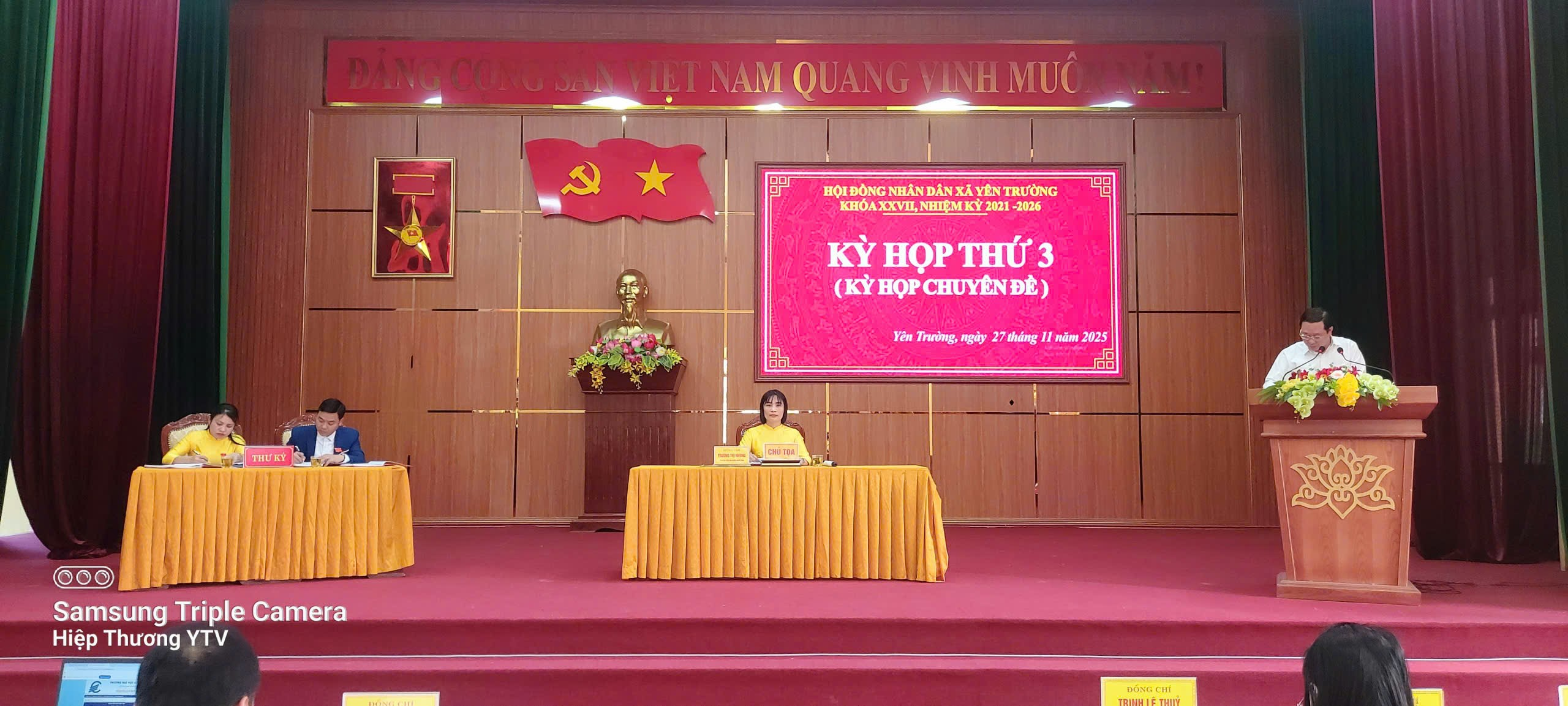 Xã Yên Trường tổ chức kỳ họp thứ 3 (Kỳ họp chuyên đề) HĐND xã khóa XXVII, nhiệm kỳ 2021 - 2026.