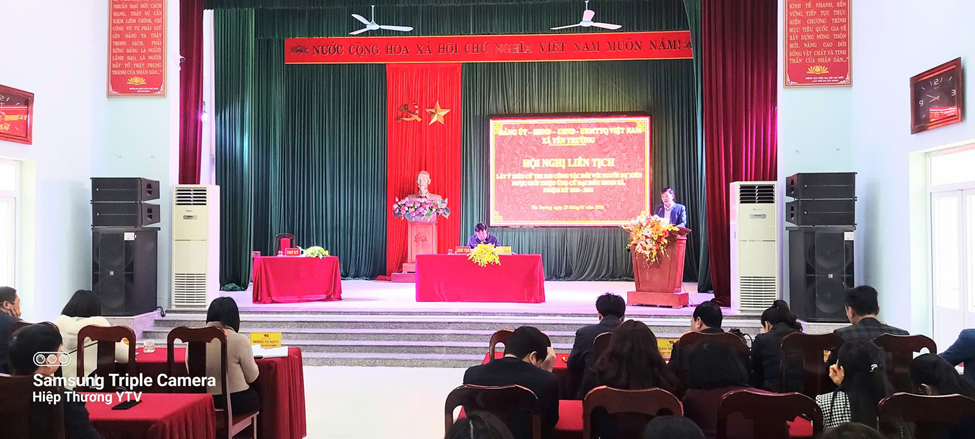 Xã Yên Trường tổ chức hội nghị Liên tịch lấy ý kiến cử tri nơi công tác đối với người dự kiến được giới thiệu ứng cử đại biểu HĐND xã, nhiệm kỳ 2026 - 2031.