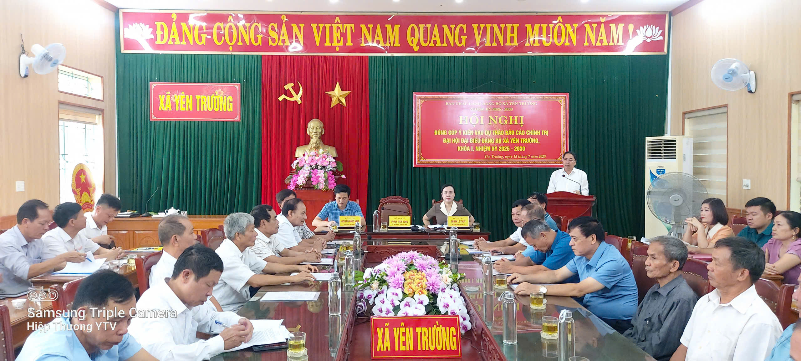 Hội nghị đóng góp ý kiến vào Dự thảo Báo cáo Chính trị Đại hội Đại biểu Đảng bộ xã Yên Trường khoá I, nhiệm kỳ 2025 - 2030.