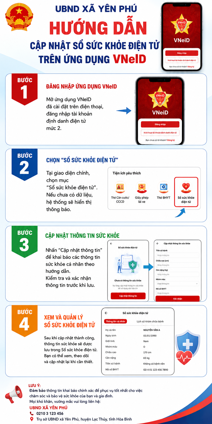 HƯỚNG DẪN SỬ DỤNG CÀI ĐẶT VÀ SỬ DỤNG VNEID SỔ SỨC KHỎE ĐIỆN TỬ