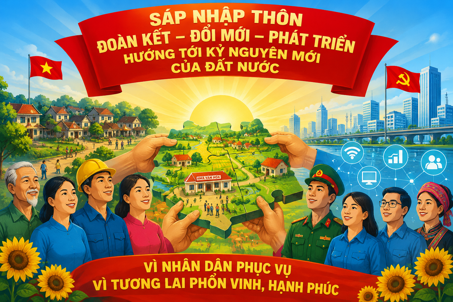 SẮP XẾP THÔN – CHỦ TRƯƠNG LỚN VÌ SỰ PHÁT TRIỂN BỀN VỮNG TRONG KỶ NGUYÊN MỚI CỦA ĐẤT NƯỚC