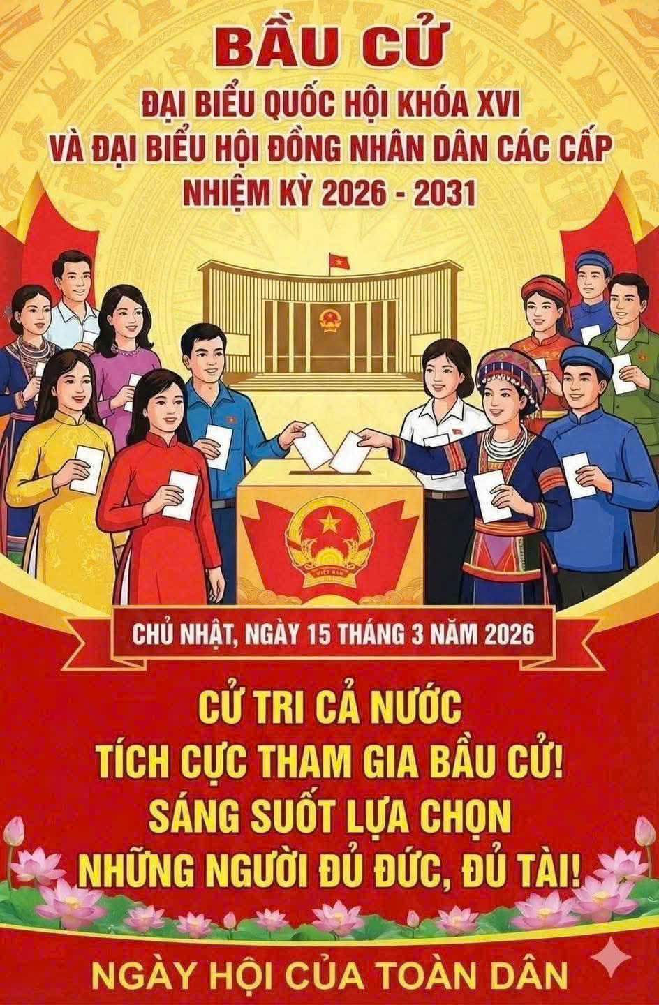 Định Hòa sẵn sàng cho cuộc bầu cử đại biểu Quốc hội khóa XVI và đại biểu Hội đồng nhân dân các cấp nhiệm kỳ 2026–2031.