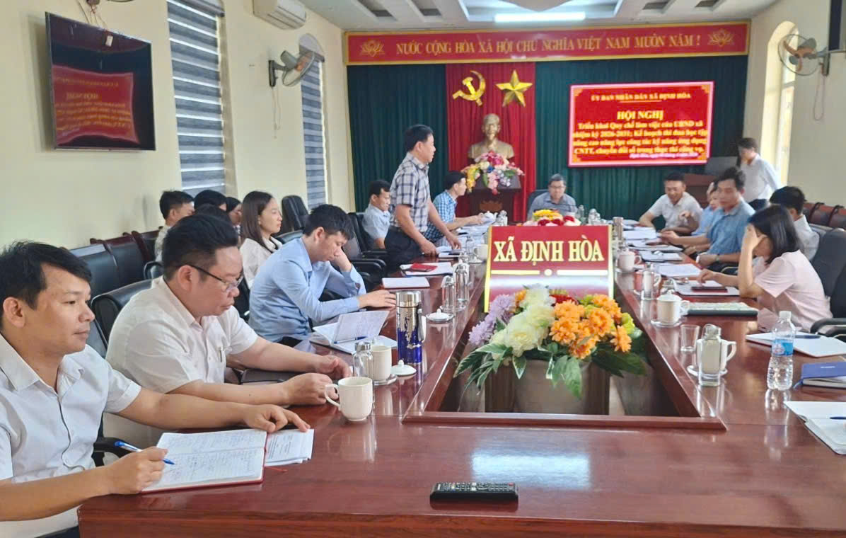 Hội nghị triển khai Quy chế làm việc UBND xã nhiệm kỳ 2026-2031