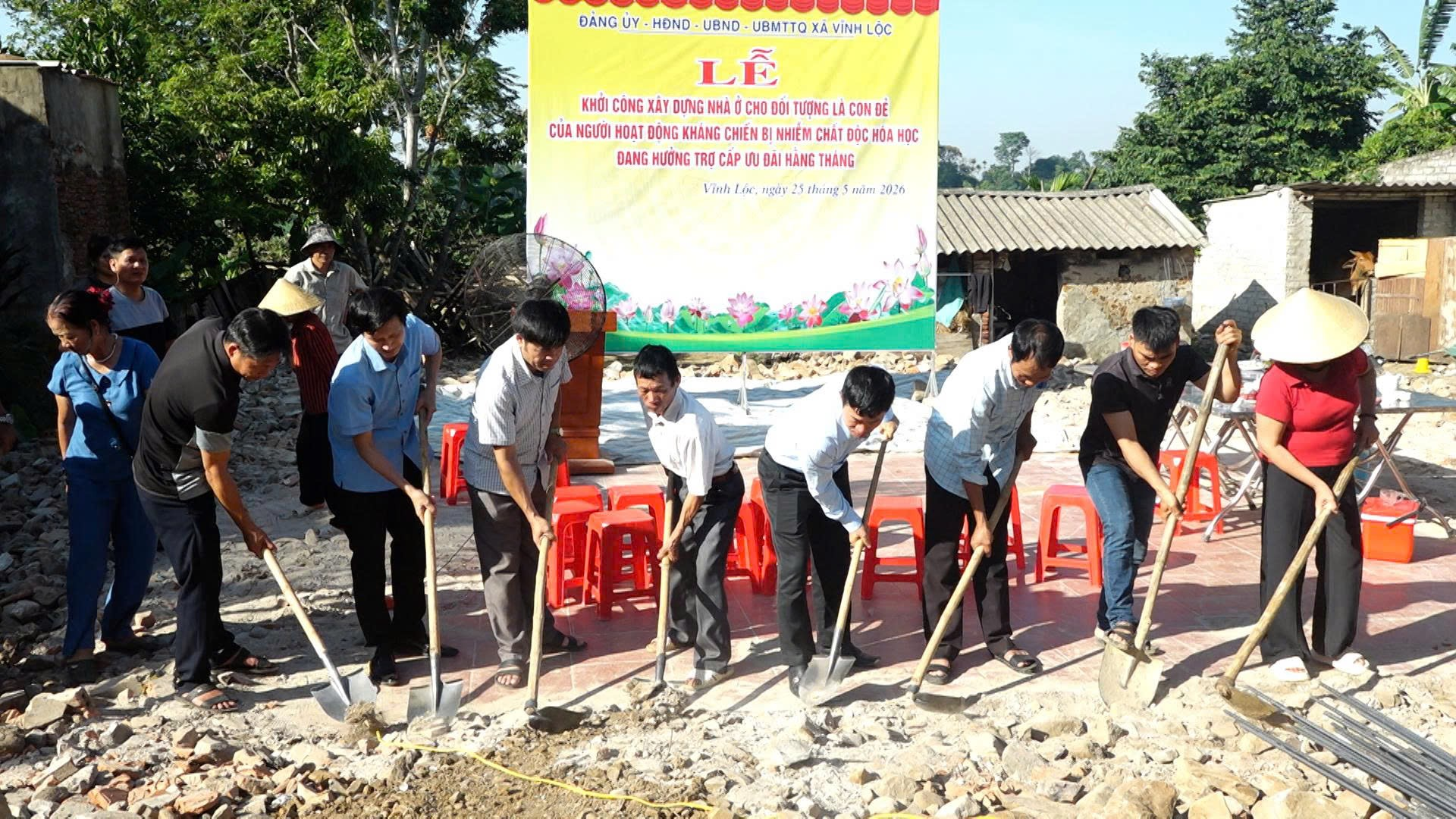 Khởi công xây dựng nhà ở cho con đẻ người hoạt động kháng chiến bị nhiễm chất độc hóa học