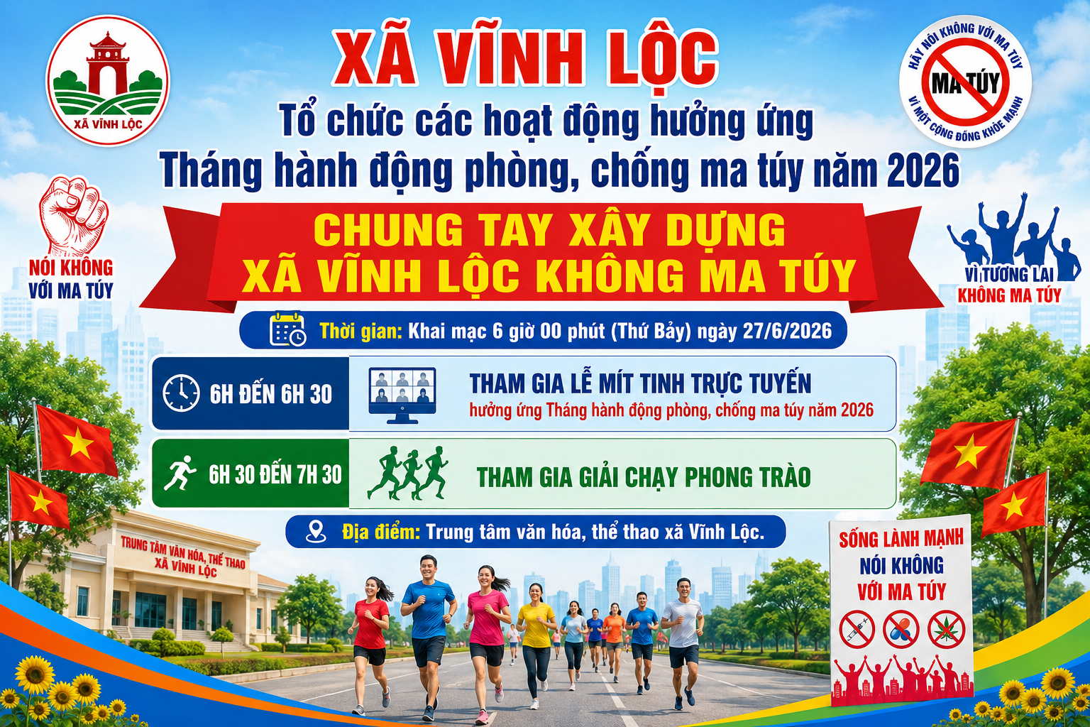 Kế hoạch Số: 158 /KH-UBND, ngày 25 tháng 6 năm 2026 Tổ chức các hoạt động hưởng ứng Tháng hành động phòng, chống ma túy năm 2026