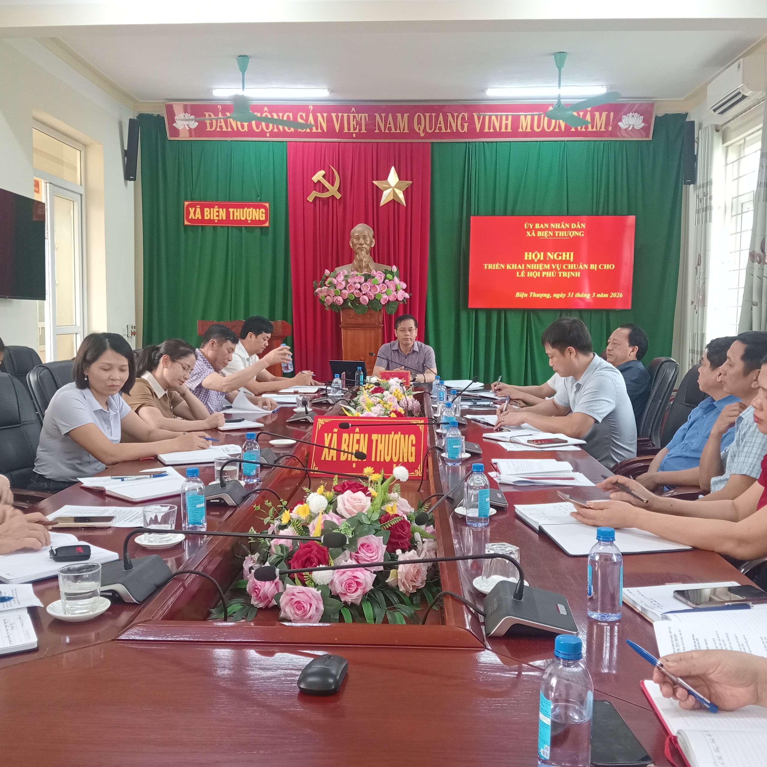 Công tác chuẩn bị cho Lễ hội Phủ trịnh năm 2026 tại xã Biện Thượng