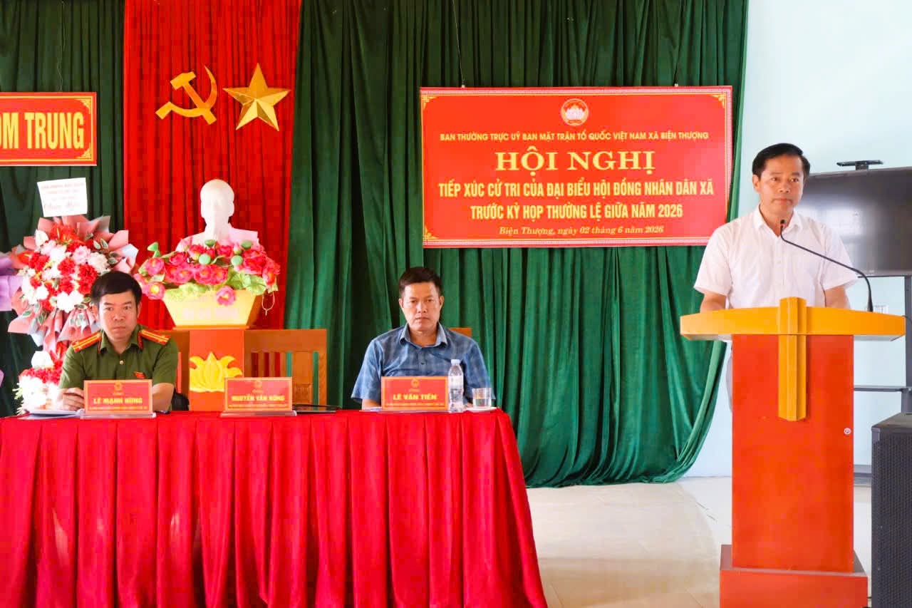 Hội nghị tiếp xúc cử tri tại Xã Biện Thượng
