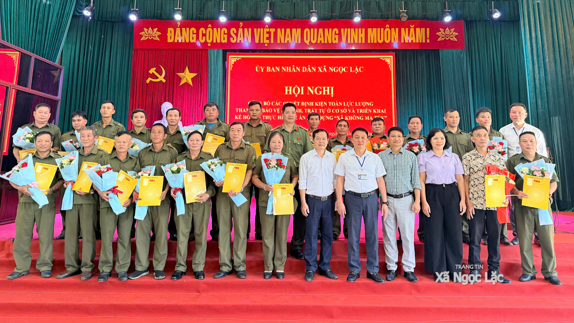 Xã Ngọc Lặc kiện toàn lực lượng bảo vệ ANTT ở cơ sở, triển khai Đề án “Xã không ma túy”