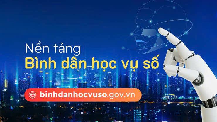 Hướng dẫn đăng nhập Nền tảng Bình dân học vụ số của Bộ Công an bằng VNeID để tham gia khóa học về luật, AI, chuyển đổi số
