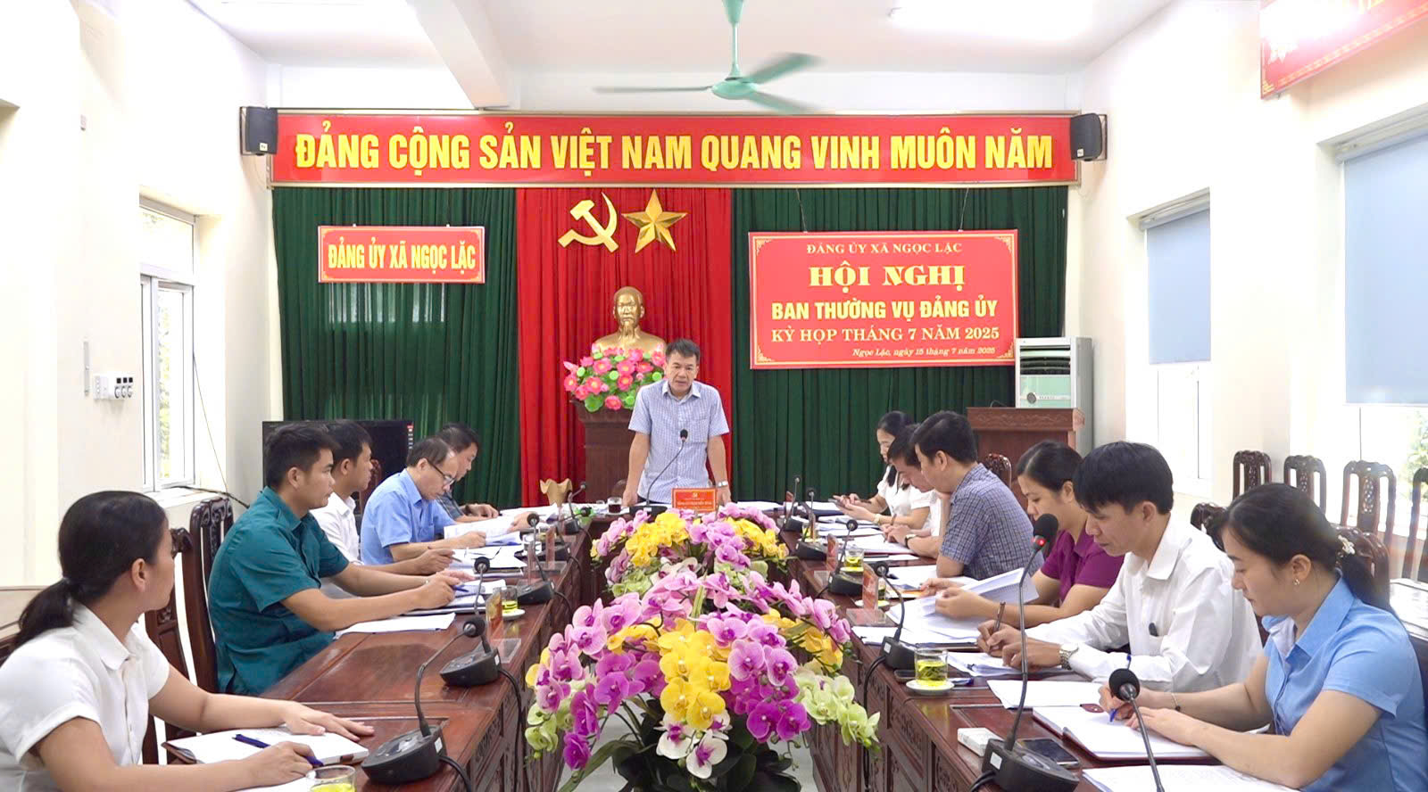 HỘI NGHỊ BAN THƯỜNG VỤ ĐẢNG ỦY XÃ NGỌC LẶC KỲ THÁNG 7.