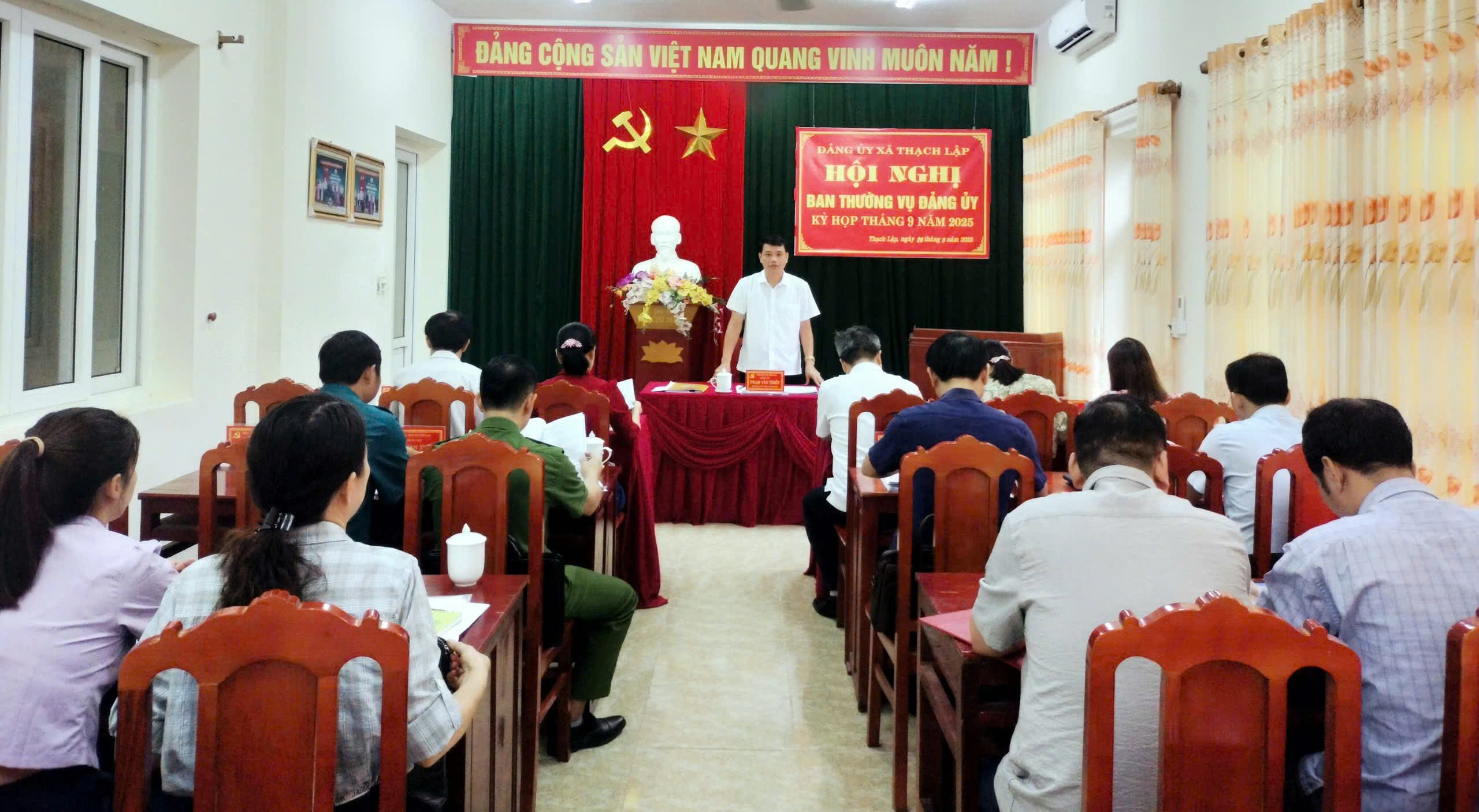 HỘI NGHỊ BAN THƯỜNG VỤ ĐẢNG ỦY KỲ THÁNG 9 XÃ THẠCH LẬP