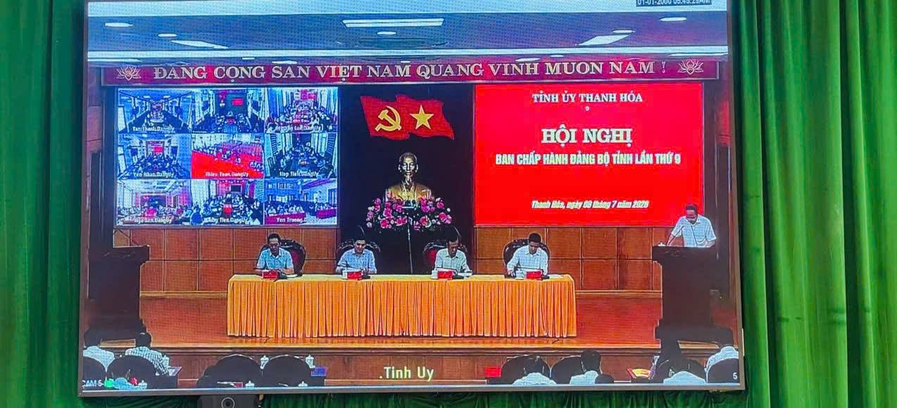 XÃ THẠCH LẬP THAM GIA HỘI NGHỊ LẦN THỨ 9 BAN CHẤP HÀNH ĐẢNG BỘ TỈNH KHOÁ XX ĐÁNH GIÁ TÌNH HÌNH THỰC HIỆN 6 THÁNG ĐẦU NĂM 2026