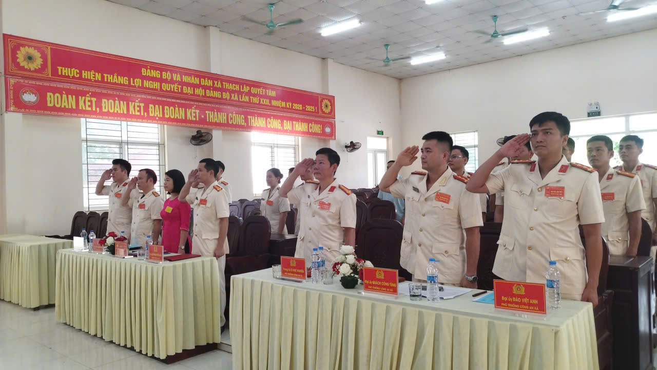CHI BỘ CÔNG AN XÃ THẠCH LẬP TỔ CHỨC THÀNH CÔNG ĐẠI HỘI LẦN THỨ I, NHIỆM KỲ 2025 - 2030.