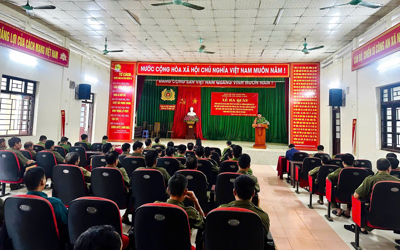 CÔNG AN XÃ NGỌC LIÊN RA QUÂN TRIỂN KHAI KẾ HOẠCH XÂY DỰNG XÃ KHÔNG MA TÚY