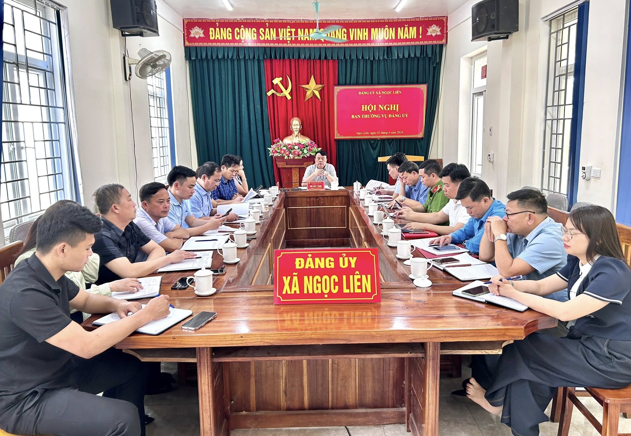 BAN THƯỜNG VỤ ĐẢNG ỦY XÃ NGỌC LIÊN MỞ RỘNG ĐÁNH GIÁ TÌNH HÌNH THỰC HIỆN NHIỆM VỤ QUÝ I; TRIỂN KHAI NHIỆM VỤ QUÝ II NĂM 2026