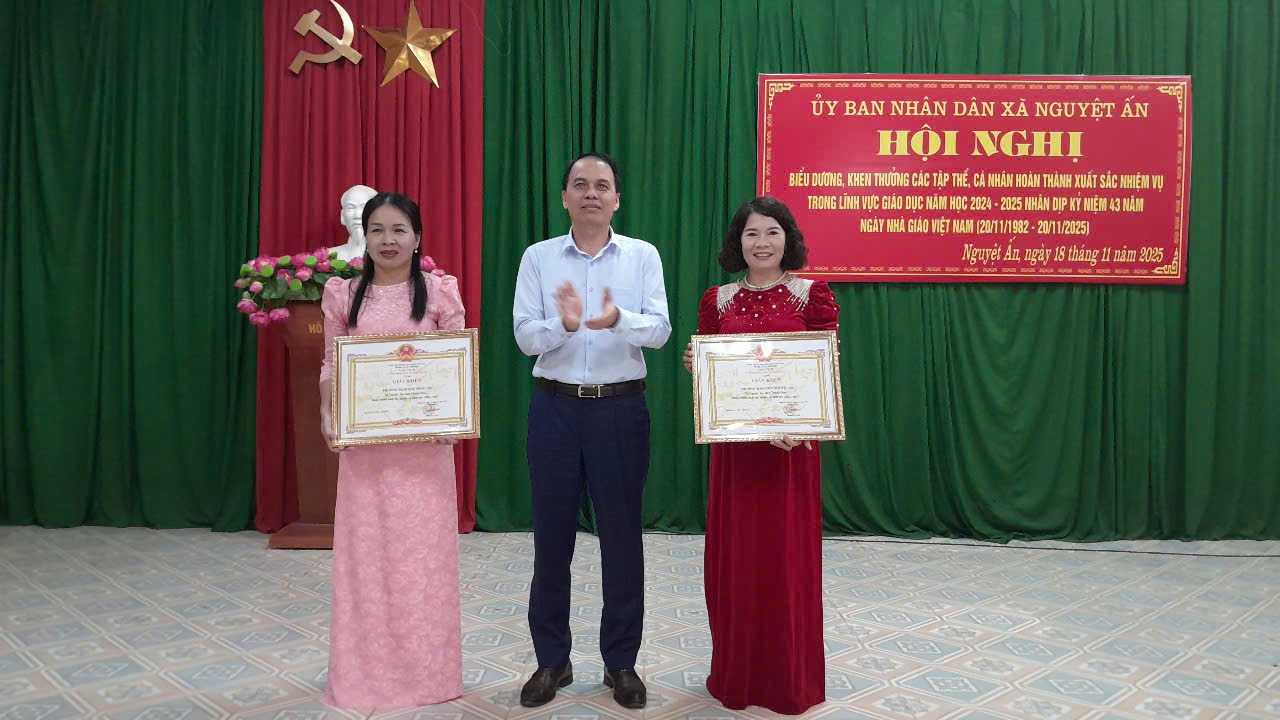 Xã Nguyệt Ấn biểu dương, khen thưởng 49 tập thể, cá nhân tiêu biểu nhân kỷ niệm Ngày Nhà giáo Việt Nam 20/11