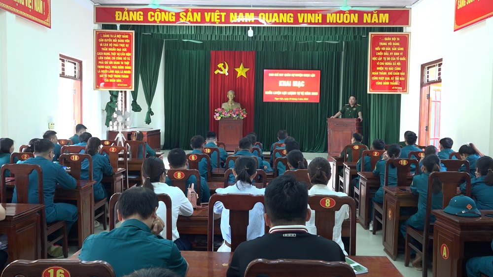 Ban Chỉ huy Quân sự huyện Ngọc Lặc tổ chức khai mạc huấn luyện lực lượng tự vệ năm 2025