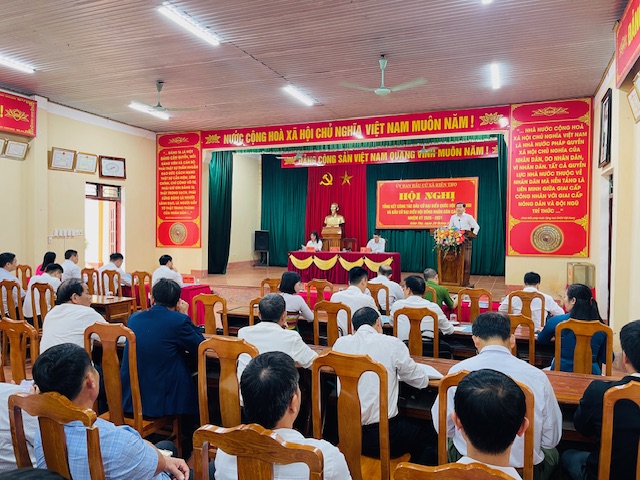 Xã Kiên Thọ tổng kết công tác bầu cử đại biểu Quốc hội khoá XVI và đại biểu HĐND các cấp nhiệm kỳ 2026 – 2031