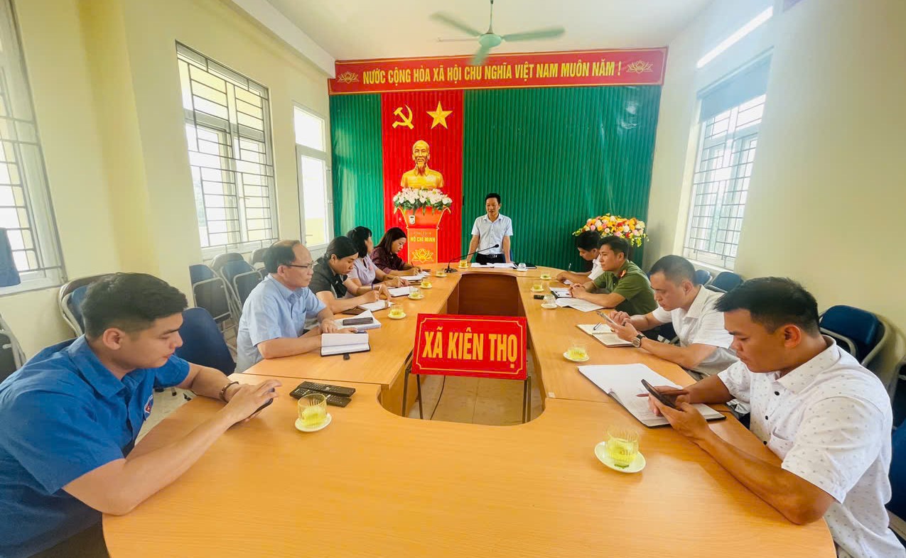 XÃ KIÊN THỌ HỌP BAN CHỈ ĐẠO THI TỐT NGHIỆP THPT VÀ TUYỂN SINH LỚP 10 THPT NĂM HỌC 2026 - 2027