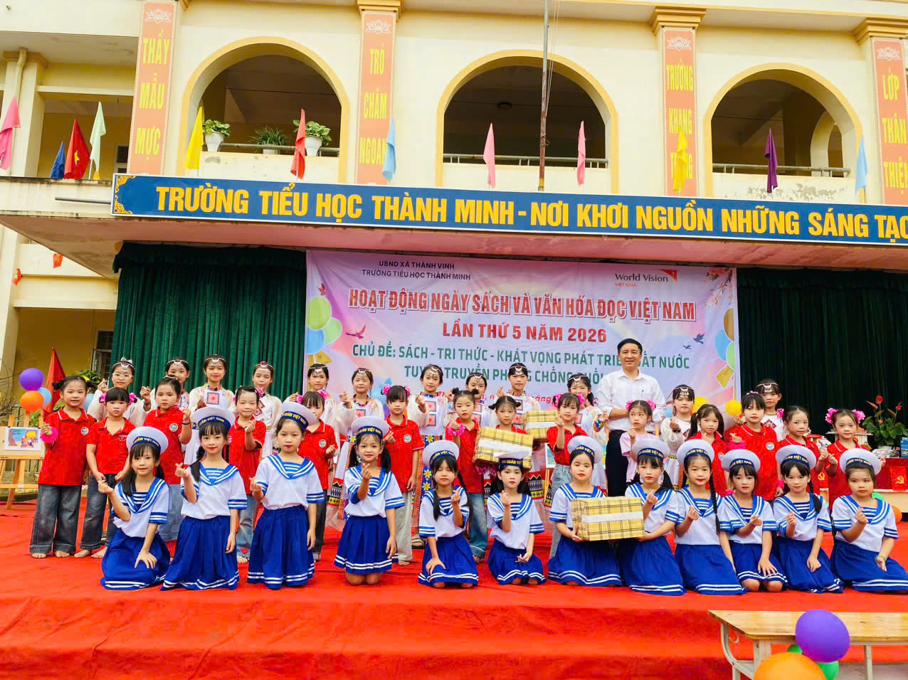 Trường Tiểu học Thành Minh phối hợp cùng tổ chức Tầm nhìn Thế giới (WVI) tổ chức chương trình "Ngày sách và văn hóa đọc Việt Nam" và tuyên truyền phòng chống đuối nước năm 2026