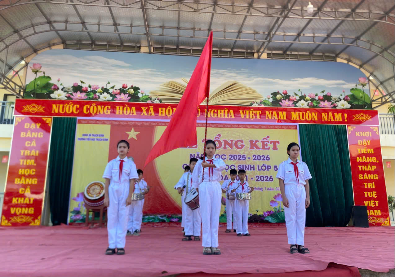TRƯỜNG TIỂU HỌC THẠCH BÌNH TỔNG KẾT NĂM HỌC 2025 – 2026 VÀ CHIA TAY HỌC SINH LỚP 5