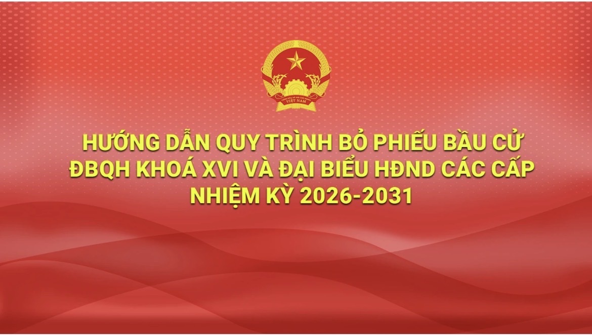 Hướng dẫn quy trình bỏ phiếu bầu cử ĐBQH khoá XVI và đại biểu HĐND các cấp nhiệm kỳ 2026-2031