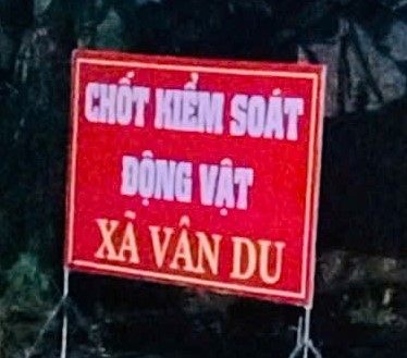 Xã Vân Du thành lập  chốt kiểm soát dịch bệnh động vật