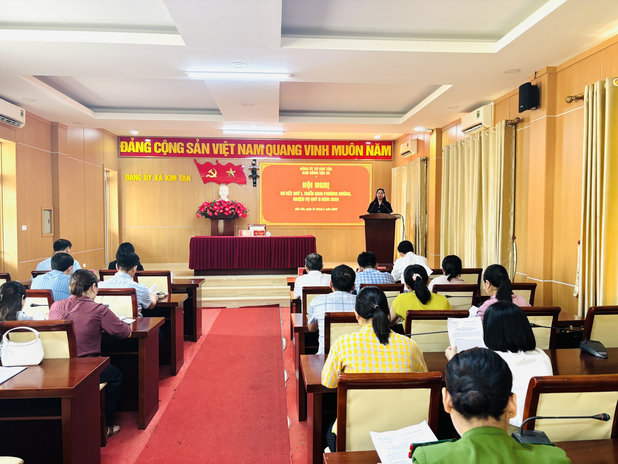 Ban Công tác 35 xã Kim Tân sơ kết công tác quý I, triển khai nhiệm vụ quý II năm 2026