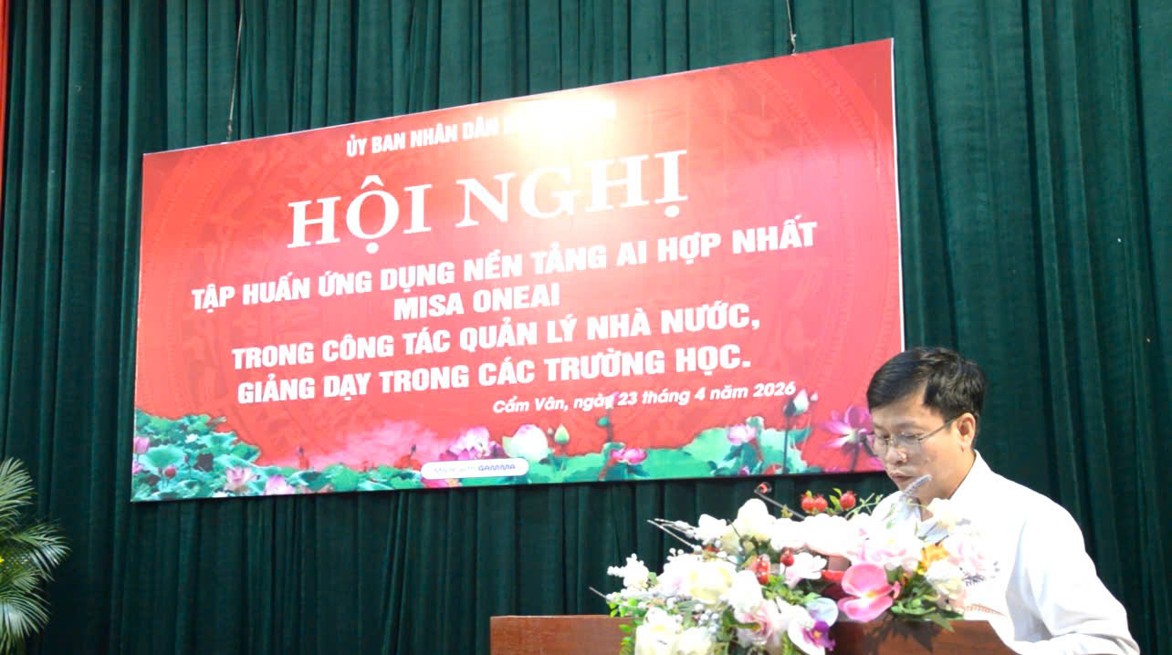 UBND xã Cẩm Vân tập huấn ứng dụng phần mềm MISA ONEAI, nâng cao hiệu quả quản lý chính quyền thông minh năm 2026