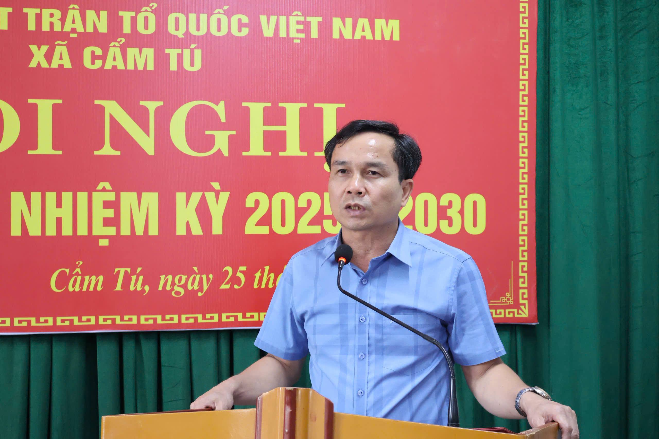 Hội nghị lần thứ Ba – UBMTTQ xã Cẩm Tú triển khai phương hướng, nhiệm vụ 6 tháng cuối năm