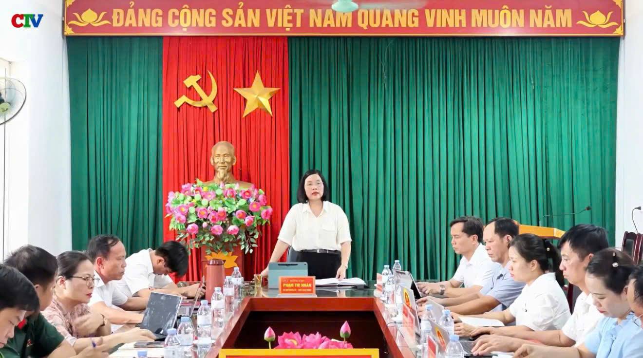 Ban thường vụ Đảng uỷ xã Cẩm Tú họp phiên thường kỳ tháng 6/2026