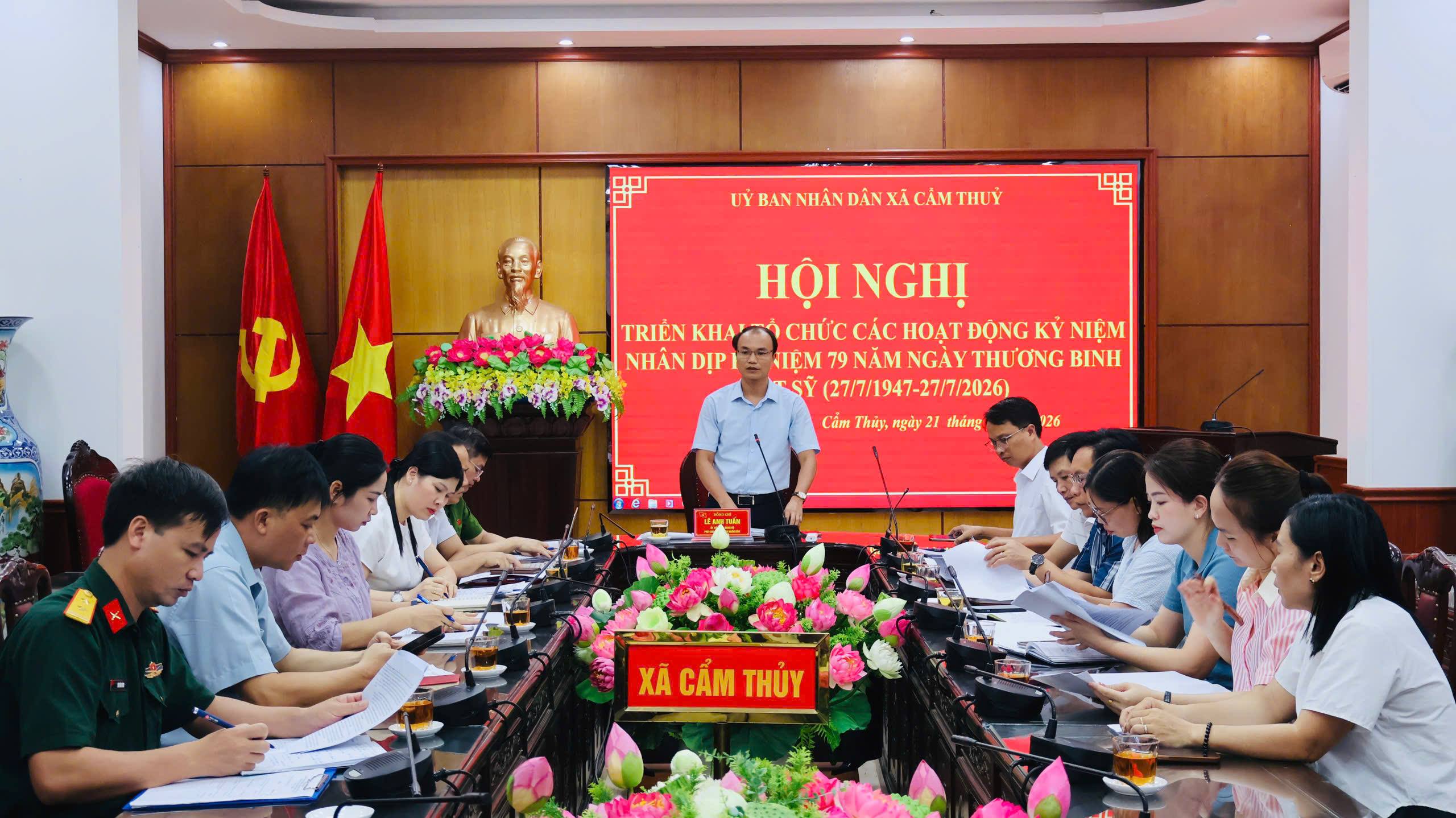 UBND xã Cẩm Thủy triển khai các hoạt động  kỷ niệm 79 năm Ngày Thương binh - Liệt sĩ