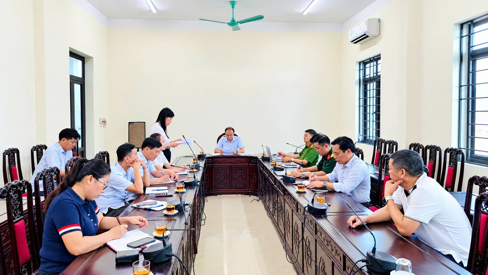 UBND xã Cẩm Thủy họp Ban tổ chức giải thể thao chào mừng kỷ niệm 81 năm cách mạng tháng 8 và Quốc khánh 2/9