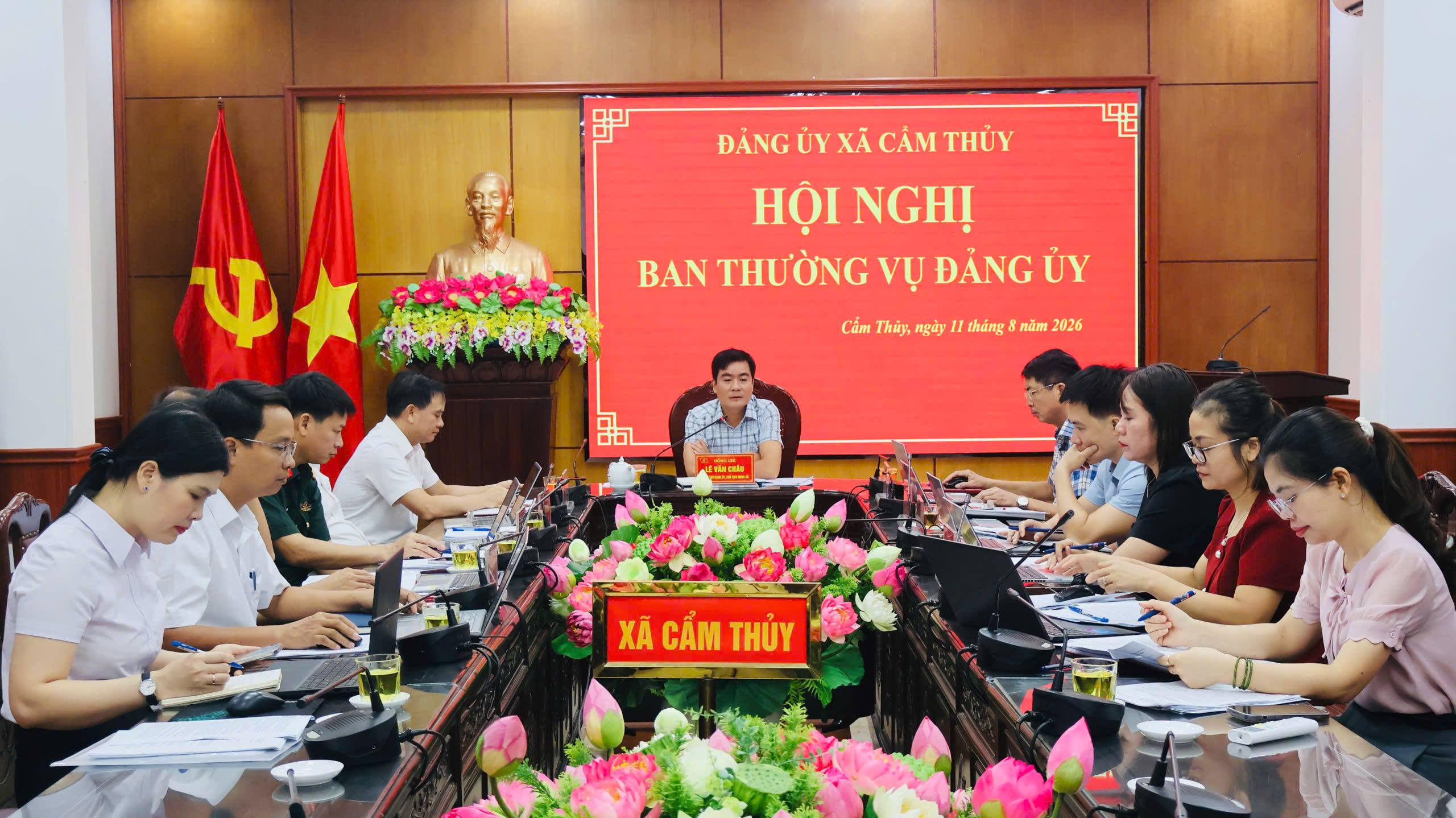 Ban Thường vụ Đảng ủy xã Cẩm Thủy thống nhất nhiều nội dung quan trọng