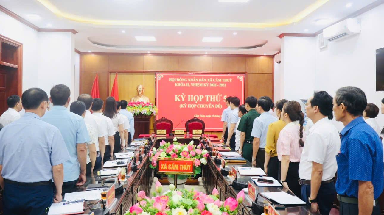 HĐND xã Cẩm Thủy tổ chức Kỳ họp thứ 5 - Kỳ họp chuyên đề khóa II, nhiệm kỳ 2026 - 2031