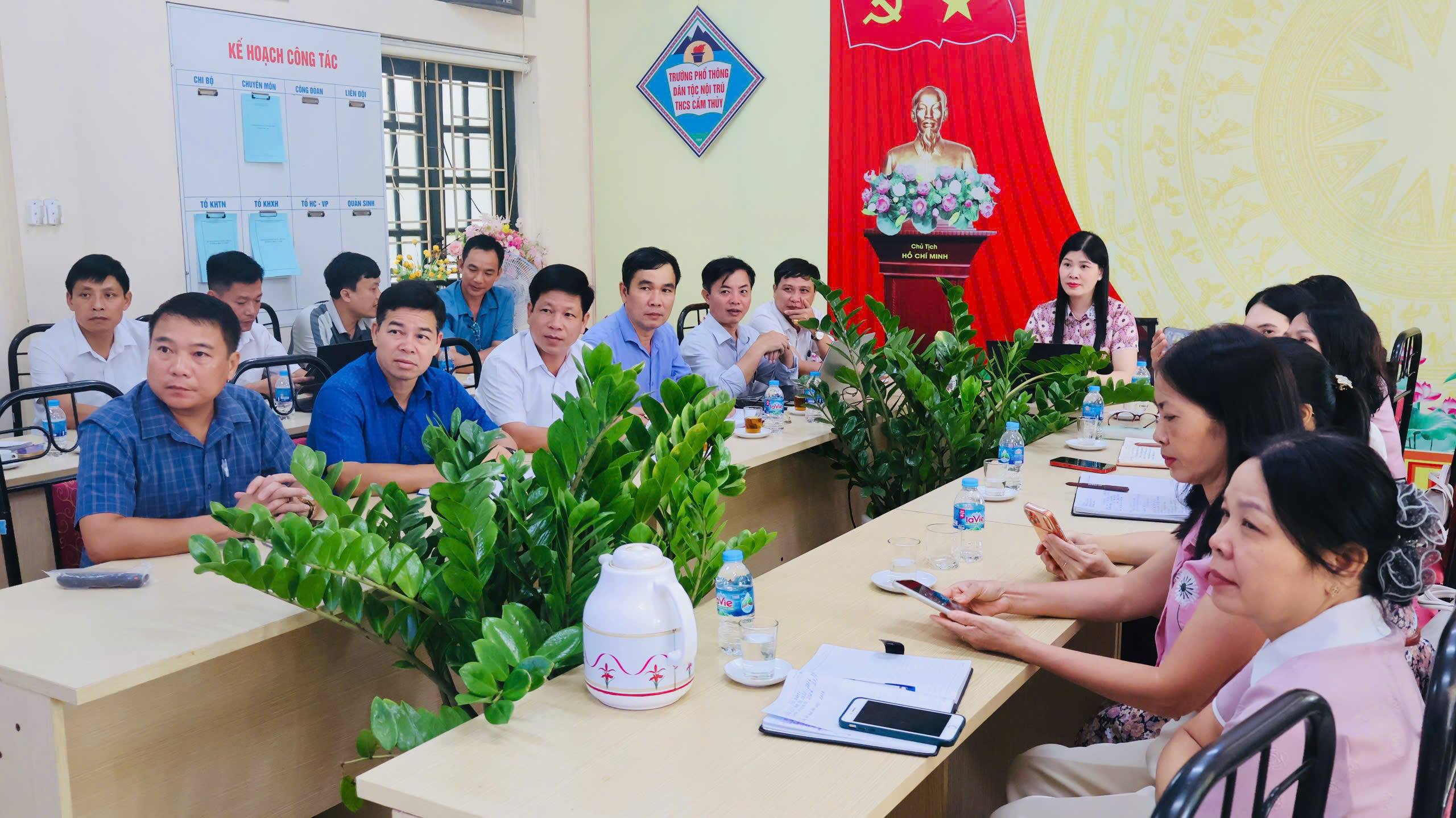 Xã Cẩm Thuỷ tham dự Hội nghị trực tuyến triển khai nhiệm vụ năm học 2026-2027 đối với giáo dục phổ thông