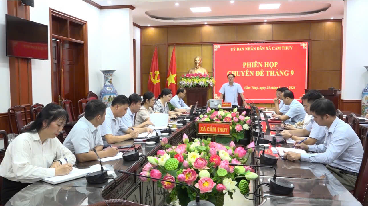 UBND Cẩm Thủy tổ chức phiên họp chuyên đề tháng 9/2026