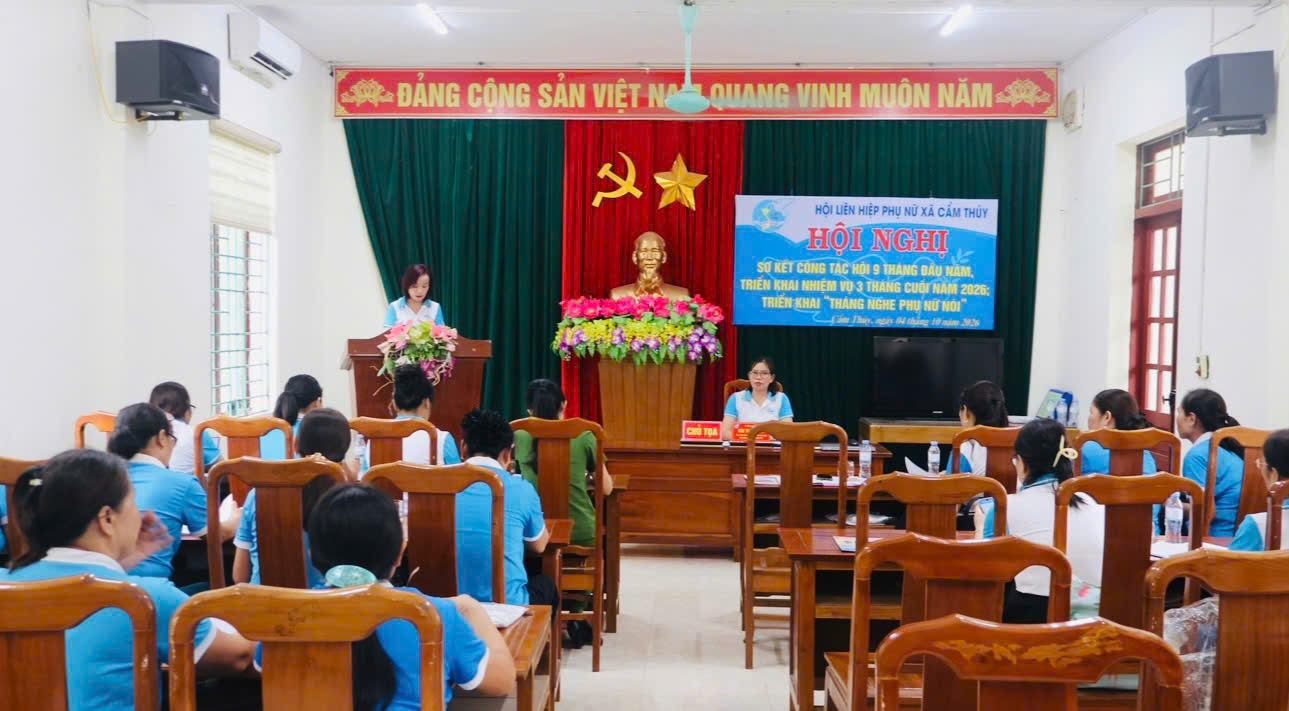 Hội LHPN xã Cẩm Thủy sơ kết 9 tháng,  triển khai “Tháng lắng nghe hội viên nói”
