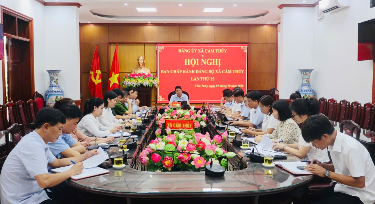 Hội nghị Ban chấp hành đảng bộ xã Cẩm Thủy lần thứ 15