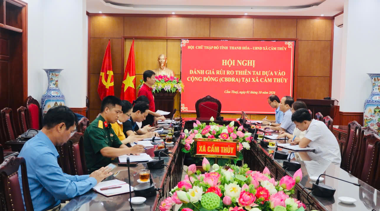 Hội Chữ thập đỏ tỉnh Thanh Hoá đáng giá rủi ro thiên tai dựa vào cộng đồng tại xã Cẩm Thuỷ