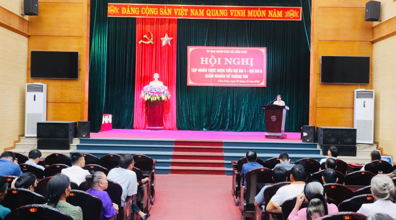 Cẩm Thủy tập huấn thực hiện Tiểu dự án 1 - Dự án 6:  Giảm nghèo về thông tin