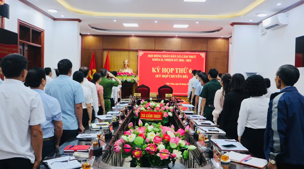 HĐND xã Cẩm Thủy tổ chức Kỳ họp thứ 6 - Kỳ họp chuyên đề khóa II, nhiệm kỳ 2026-2031 