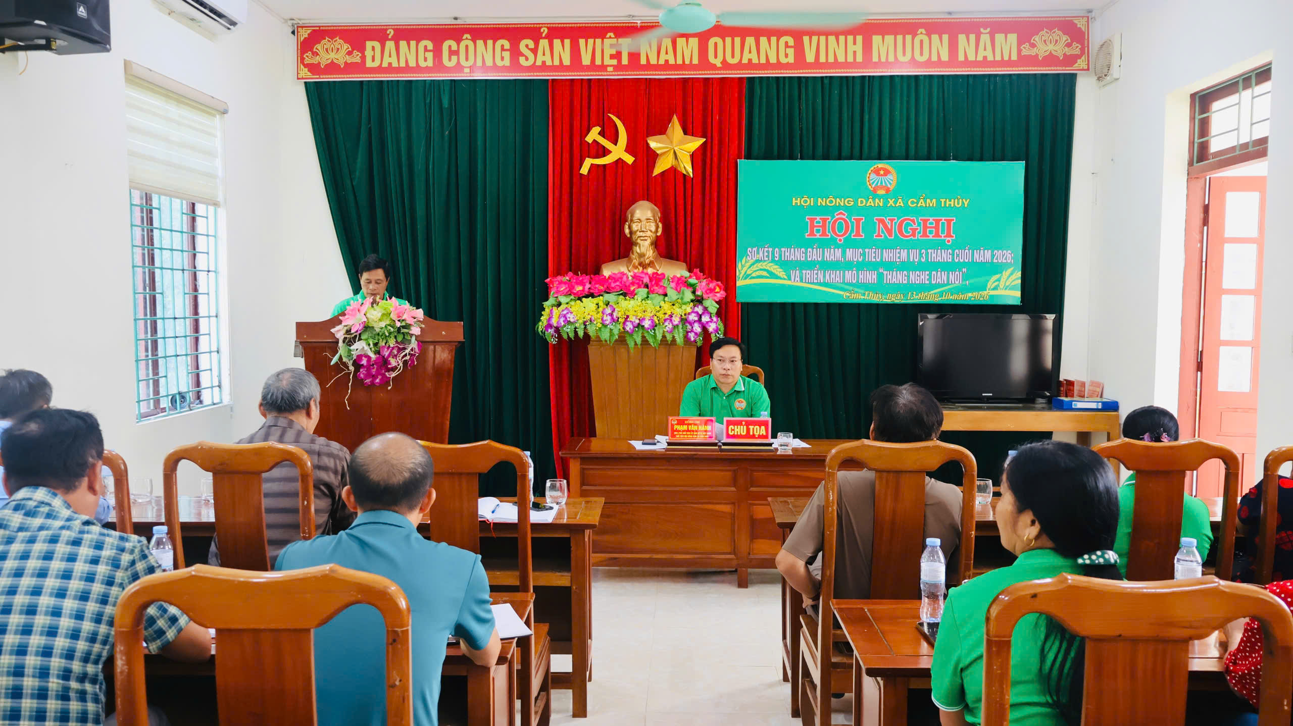 Hội Nông dân xã Cẩm Thủy sơ kết công tác Hội và phong trào nông dân  9 tháng đầu năm 2026