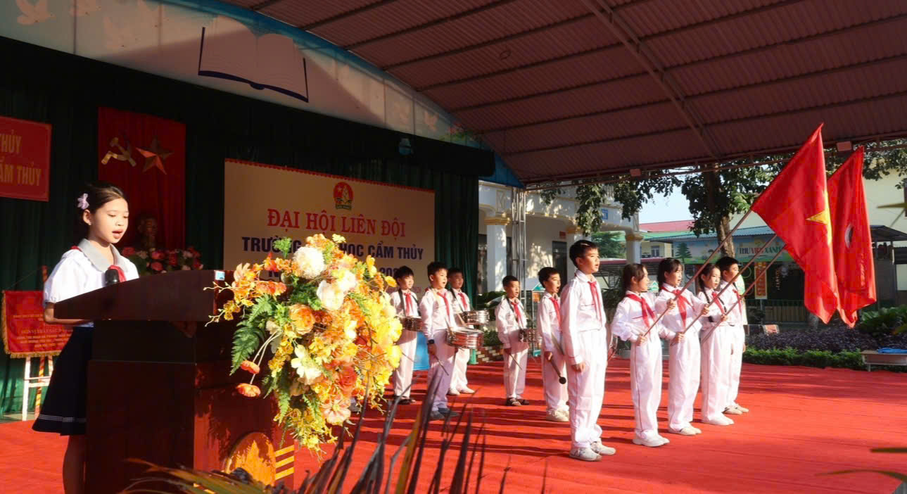 Liên đội trường Tiểu học Cẩm Thuỷ tổ chức đại hội nhiệm kỳ 2026-2027