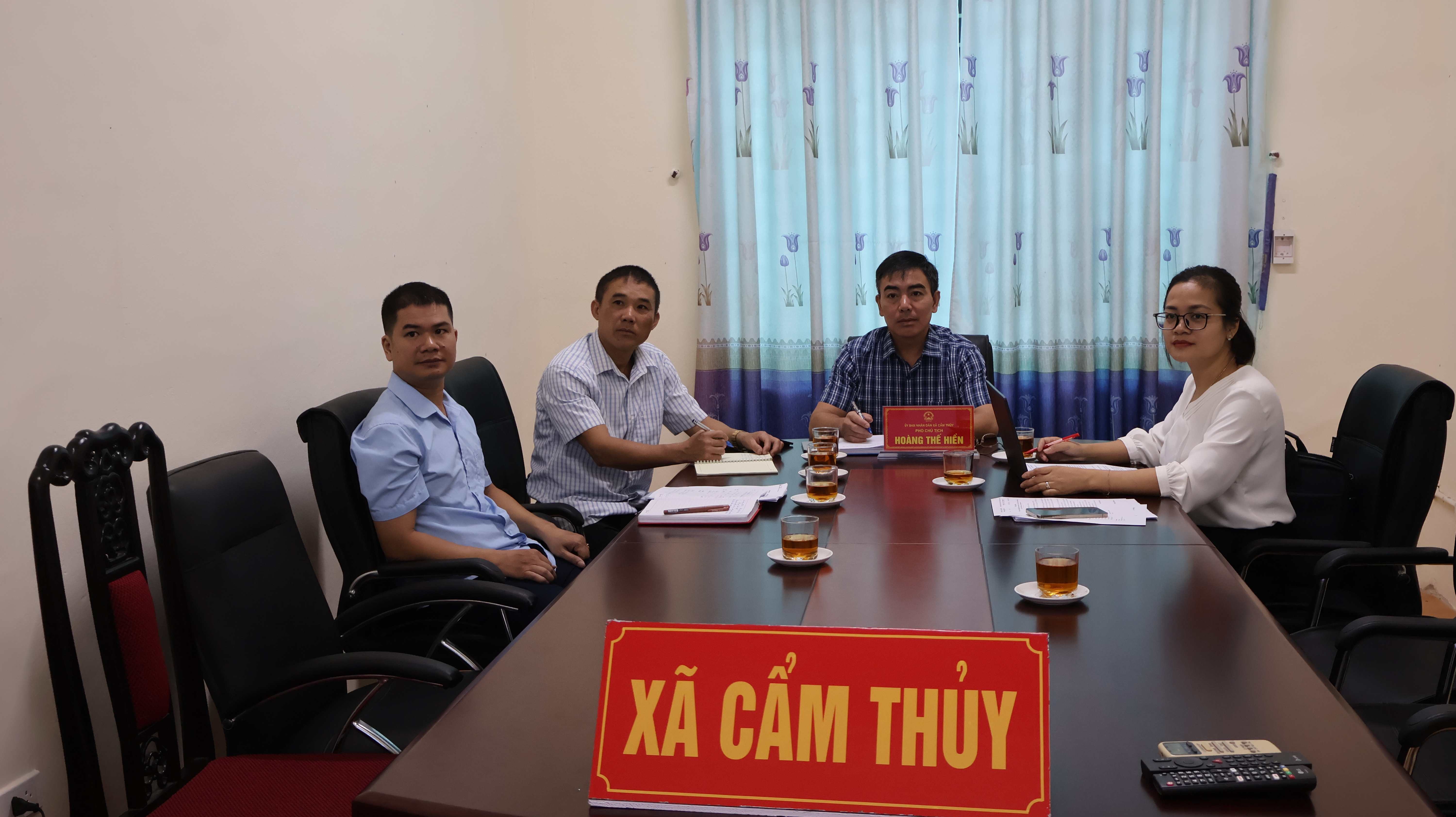 XÃ CẨM THỦY THAM DỰ HỘI NGHỊ TRỰC TUYẾN TOÀN QUỐC PHỔ BIẾN, TẬP HUẤN VỀ PHÂN QUYỀN, PHÂN CẤP TRONG LĨNH VỰC NÔNG NGHIỆP VÀ MÔI TRƯỜNG