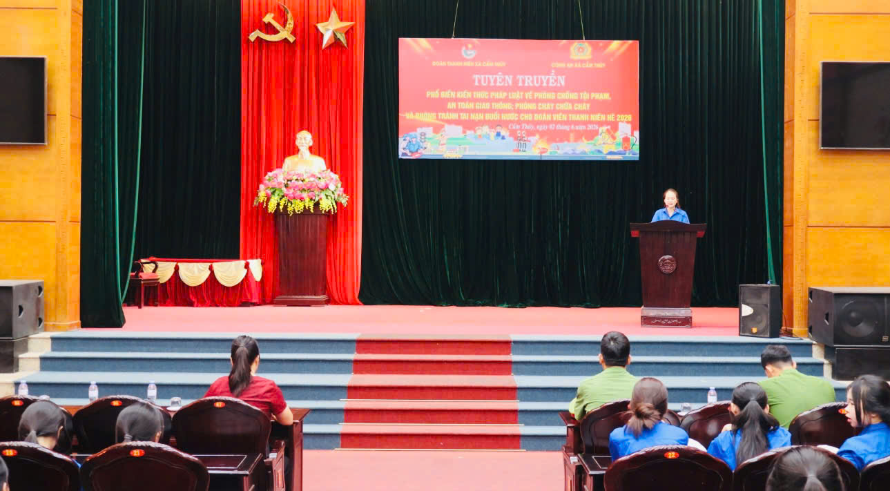 Hội nghị tuyên truyền pháp luật về phòng chống tội phạm, ATGT, PCCC và phòng tránh tai nạn đuối nước cho đoàn viên, thanh niên